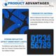 thumbnail image 3 of Uxcell 6 Pcs 4" Números Reflectantes para Buzones para Exteriores, Pegatinas Impermeables Azules, 3 of 7