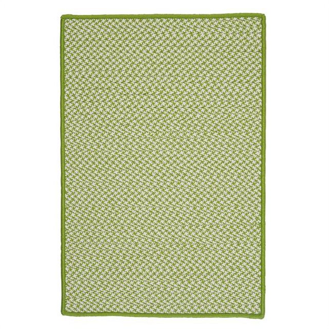 Colonial Mills OT69R024X084S 2 x 7 ft. Outdoor Houndstooth Tweed Rug, Lime