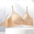 thumbnail image 7 of Daiosportswear Seamless Wireless Bra for Women Comfort Adjustable Strap Camisoles No Underwire Full Coverage Everyday Bras Khaki M(M), 7 of 7