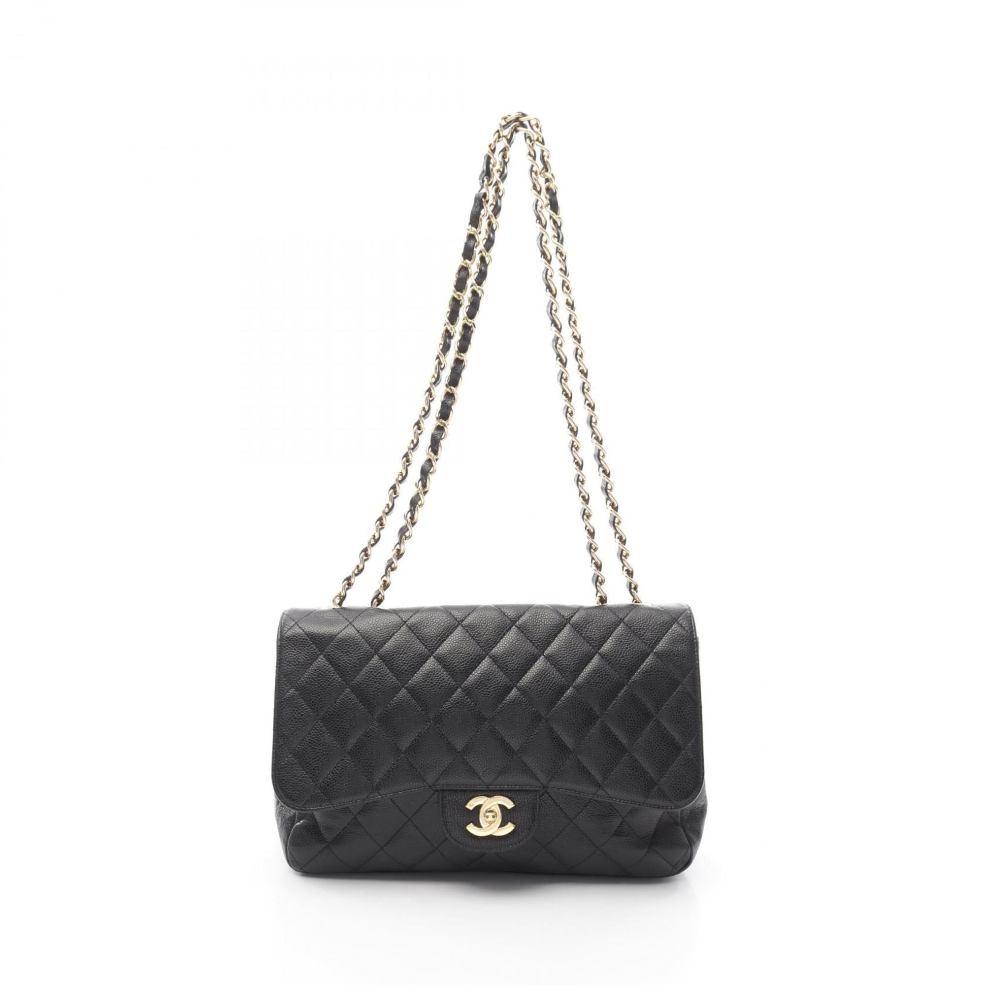 【超希少】CHANEL DECA MATRASSE 30 Caviar Skin Pre-Owned CHANEL Deca Matelasse 30 Single Flap Shoulder Bag