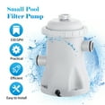 Pool Filter Pump 330 GPH Paddling Pool Electric Water Pump With 2 Pool Filter Cartridge Pool