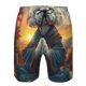 thumbnail image 3 of Balery Sunset Meditating Bichon Frise Traje de Baño Estilo Hawaiano para Hombre, Shorts de Secado Rápido con Bolsillos-Large, 3 of 6