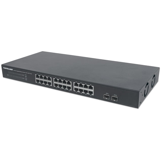 Intellinet 561044 dispositivo de redes No administrado L2 Gigabit Ethernet (10/100/1000) 1U Negro Intellinet Network Solutions 561044