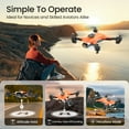 thumbnail image 5 of D89 Drone with Camera for Adults and Kids, FPV RC Quadcopter with 4K HD Dual Camera and Obstacle Avoidance, 3 Batteries, Orange, 5 of 11