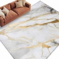 thumbnail image 2 of 5x8 Washable Area Rug, Gray Gold Marble Non-Slip Large Rectangle Rug for Living Room Dining Room, Modern Abstract Indoor Floor Mat for Home Decor, 2 of 9