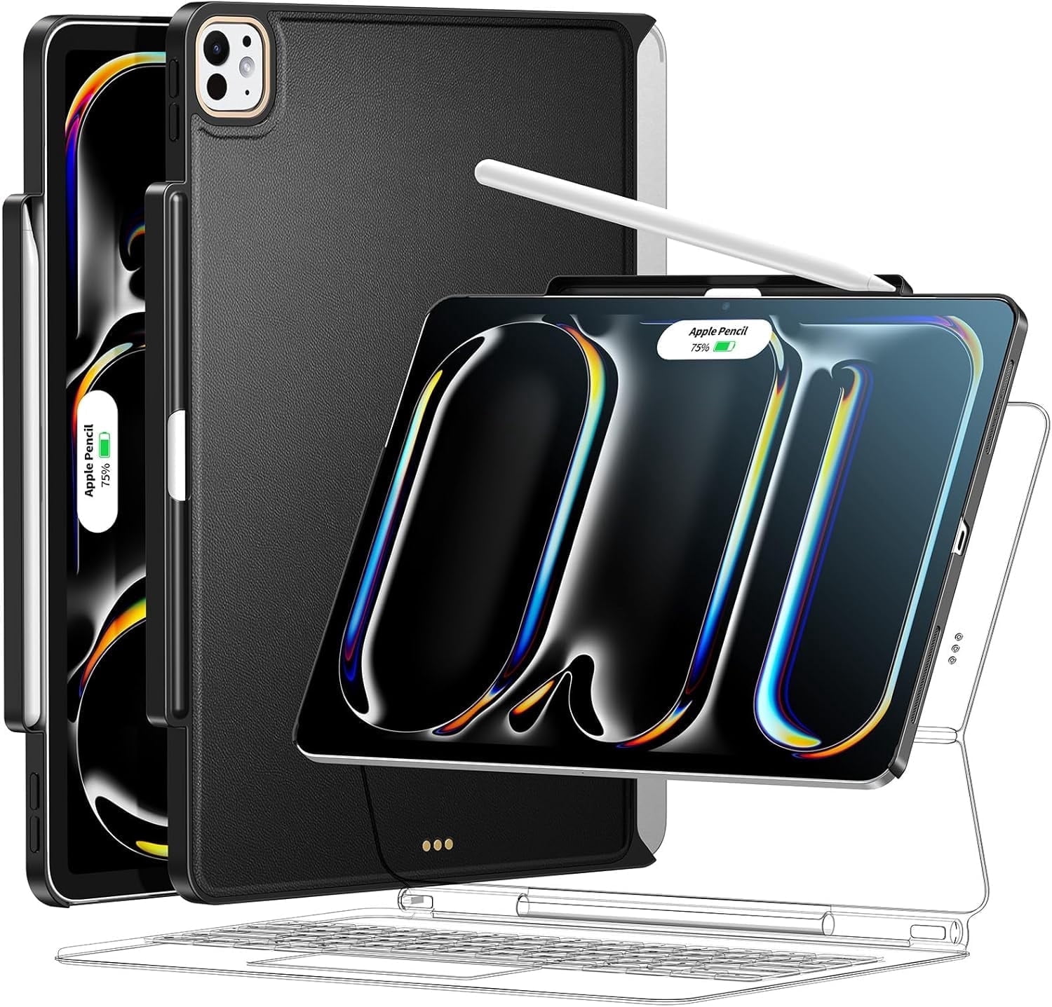 Magic-Keyboard Case for iPad Pro-11 inch M4 2024 with Pencil