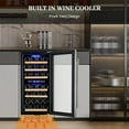 thumbnail image 5 of NEILA 28 Bottle One-Zone Wine Fridge Compressor Wine Cooler Refrigerator, Built-in Glass Free Standing Fridge with 34-65℉ Digital Temperature Control, Safety Lock, Glass Door for Champagne, Wine, 5 of 7