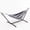 Blue White, variant on Senfot Soft Hammock, Iron + Cloth Bag, Single Person Soft Hammock for Outdoor Patio Backyard Black