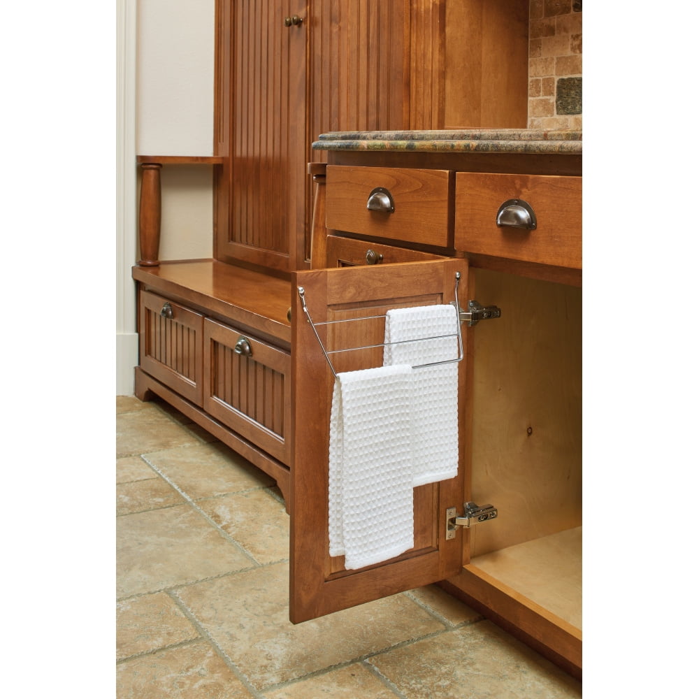 Rev A Shelf Kitchen Bathroom Undersink Door Mount Towel Bar Chrome 563 32 C Walmart