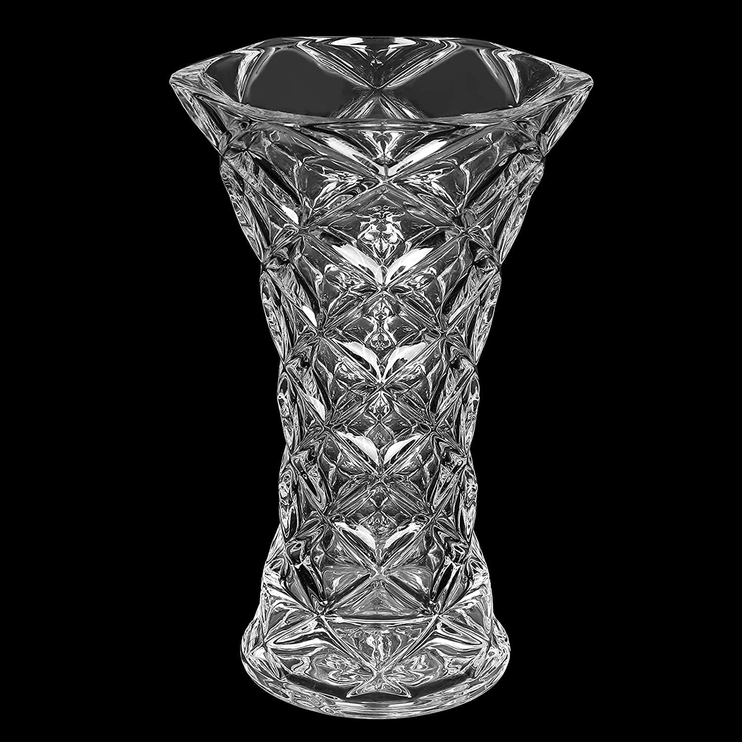 Details about   Footed Vase 15" Crystal Red Bud Vase Home Decor Bohemia Crystal Flower Vase 