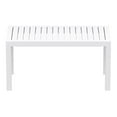 thumbnail image 2 of Luxury Commercial Living 36" White Patio Solid Rectangular Patio Resin Coffee Table, 2 of 6