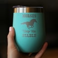 thumbnail image 3 of Bevvee Insulated Wine Tumbler 12 oz Horses Keep Me Stable Equestrian Enthusiast Gifts Tumblers, 3 of 4