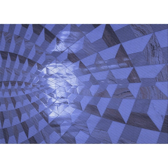 Ahgly Company Machine Washable Indoor Rectangle Transitional Deep Periwinkle Purple Area Rugs, 5' x 8'