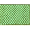 thumbnail image 1 of Ahgly Company Machine Washable Indoor Rectangle Checkered Turquoise Blue Modern Area Rugs, 8' x 10', 1 of 4