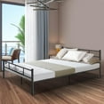 thumbnail image 2 of Giantex Metal Platform Bed Frame Mattress Foundation, Bed Frame w/Heavy-Duty Steel Slats Support, No Box Spring Needed, Easy Assembly, Queen, 2 of 8