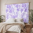 thumbnail image 3 of Purple Flowers Tapestry for Bedroom Wall Hanging Tapestry, Watercolor Summer Botanical Floral Ceiling Backdrop Tapestries Poster Blanket Wall Decor for Teens Room Living Room Dorm 59" x 90", 3 of 8