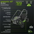 thumbnail image 2 of Greenworks 60V Stealth Series All-Terrain 2-Seat Electric Go-Kart + (2) 5Ah Batteries & Dual Charger, 2 of 16