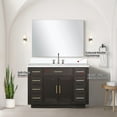 thumbnail image 2 of Abbey 48" W Brown Oak Single Vanity, Cultured Marble Top and 46" Mirror, 2 of 11