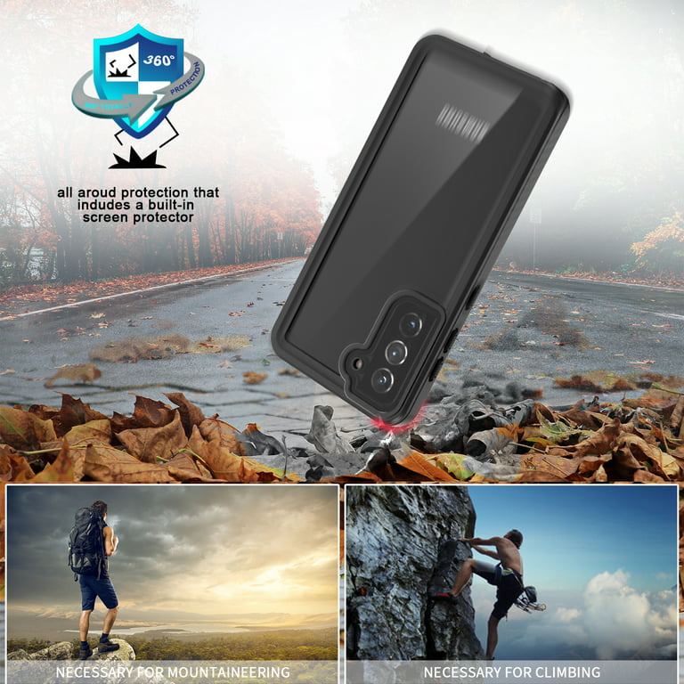 MX-SS21-S21FE | Samsung Galaxy S21 FE Waterproof Case | IP68 shock & water  proof Cover w/ X-Mount & Carabiner