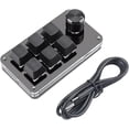 thumbnail image 1 of Mini Clavier Mécanique de Jeu à une Main, Clavier Personnalisé USB 6 Touches avec Bouton, Raccourci Programmable, 1 of 4