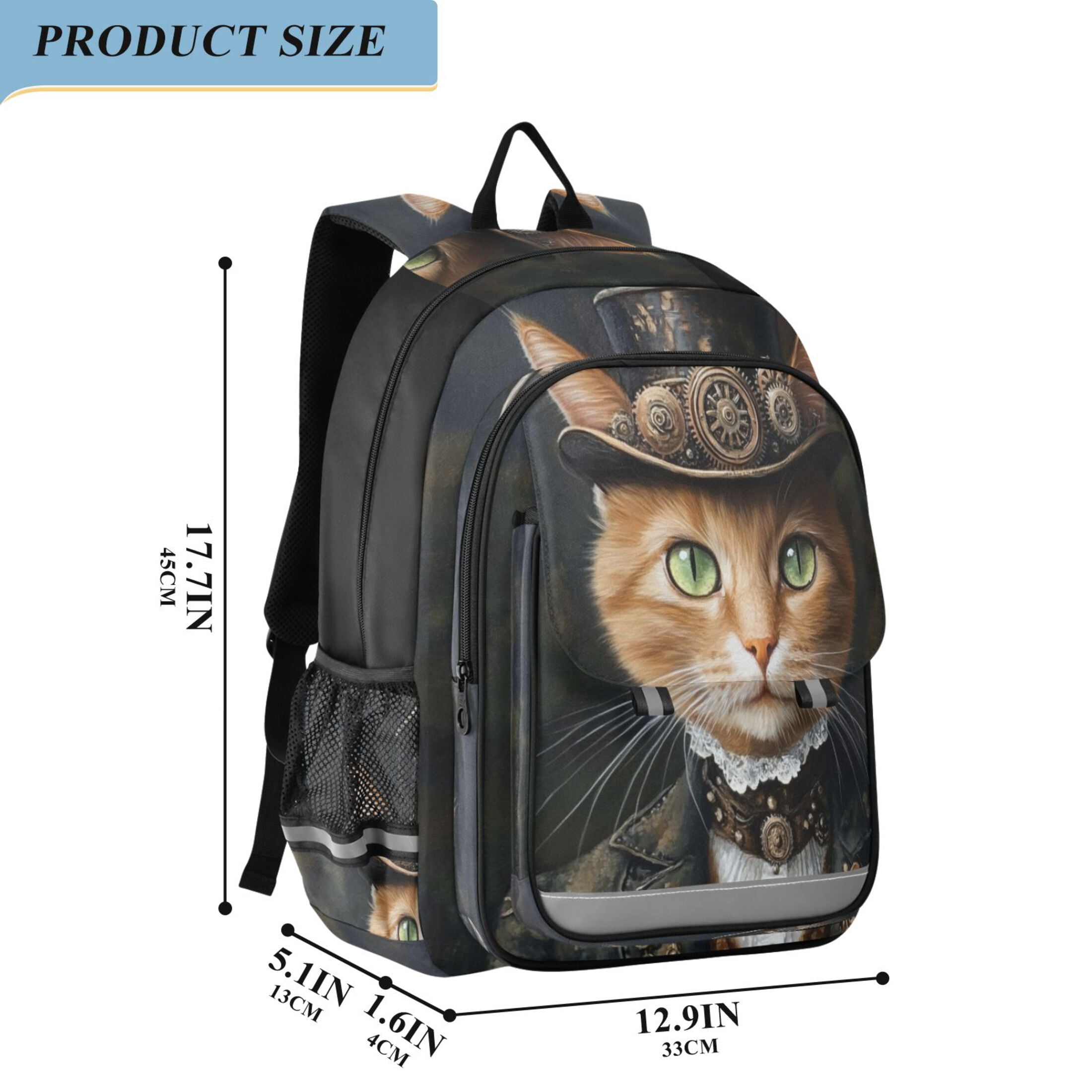Backpack 12.9 *5.1 * 17.7 Inches Outing Backpack, Shopping Backpack, Travel Backpack Cat