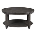 thumbnail image 5 of Pemberly Row Round Coffee Table with Lower Shelf in Slate Gray Wood Finish, 5 of 8