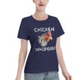 thumbnail image 2 of Chicken Whisper Women'S Basic Short Sleeve T-Shirt Navy Blue Small, 2 of 5