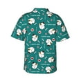 thumbnail image 4 of Xecao Love Dog print Hawaiian shirt - a stylish short-sleeve button-down for men, perfect for casual beach and tropical outings., 4 of 9