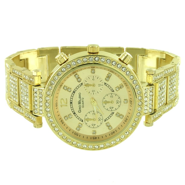 cubic zirconia iced out watch