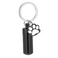 thumbnail image 1 of Llavero conmemorativo con forma de pata de perro, colgante de joyería para cenizas, práctico colgante de joyería Negro, 1 of 9