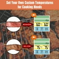 thumbnail image 4 of Graflsoa Waterproof BBQ Thermometer with LCD Touchscreen, Dual Timer Modes, Custom Temp Alert, Backlit Display, Magnetic Base, and Long Probe for Meat Cooking (Orange/Black, IPX7), 4 of 7