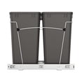 thumbnail image 4 of Rev-A-Shelf Double Pullout Trash Can 27 qt. for Kitchen, Gray, RV-15KD-13C-S, 4 of 13