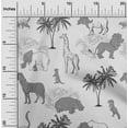 thumbnail image 2 of oneOone Polyester Spandex Gray Fabric Tropical Animal Sewing Material Print Fabric By The Yard 56 Inch Wide, 2 of 4