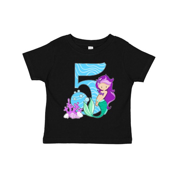Inktastic Fifth Birthday Mermaid Girls Toddler T-Shirt