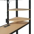 thumbnail image 6 of Twin Size Loft Metal Bed with Desk,Shelves,Power Outlet,LED Light and Wardrobe, Black, 6 of 10
