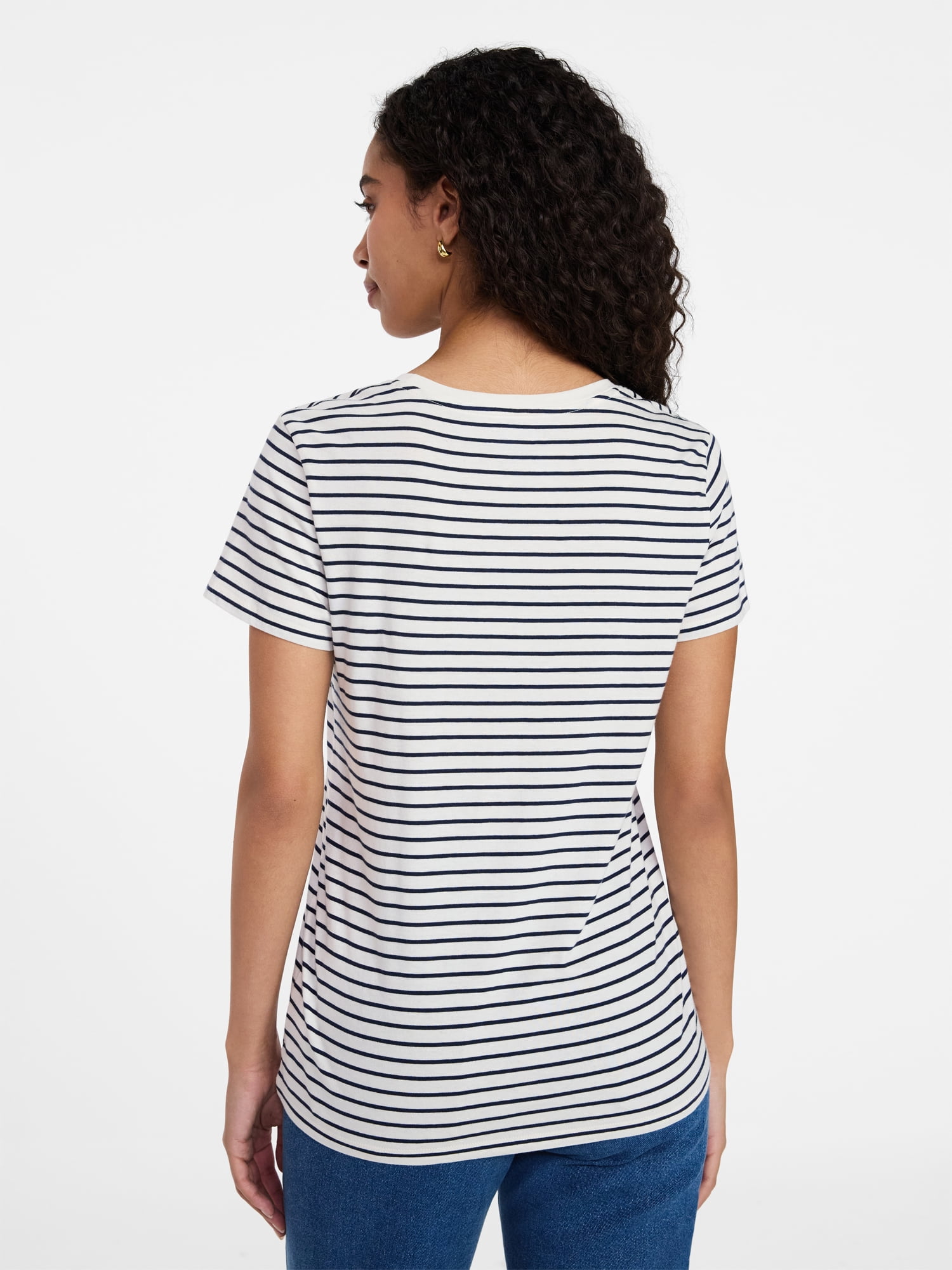 Time and Tru Women's Short Sleeve Crew Tee, Sizes 1X-4X