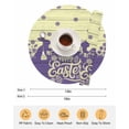 thumbnail image 6 of 13 Inch Round Placemats Set of 4, Happy Easter Rabbits Non Slip Heat Insulation PP Table Mats, Spring Daisy Purple Silhouette Wooden Grain Washable Place Mats for Kitchen Dining Party Table Decor, 6 of 7