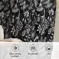 thumbnail image 6 of Dandelion Semi Sheer Curtains Drapes for Living Room, Bedroom, French Doors Window 96 Inches Long, Modern Minimalist Abstract Flowers Black Rod Pocket Chiffon Curtain Drapery Voile Draperies Panel, 6 of 8
