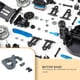 thumbnail image 2 of sweethay RC Motor Mount Componente modificado Color sólido Auto Toy Motors Metal Set Reemplazo para 144001 124017 124019 Golden Videojuegos y accesorios Color titanio, 2 of 6