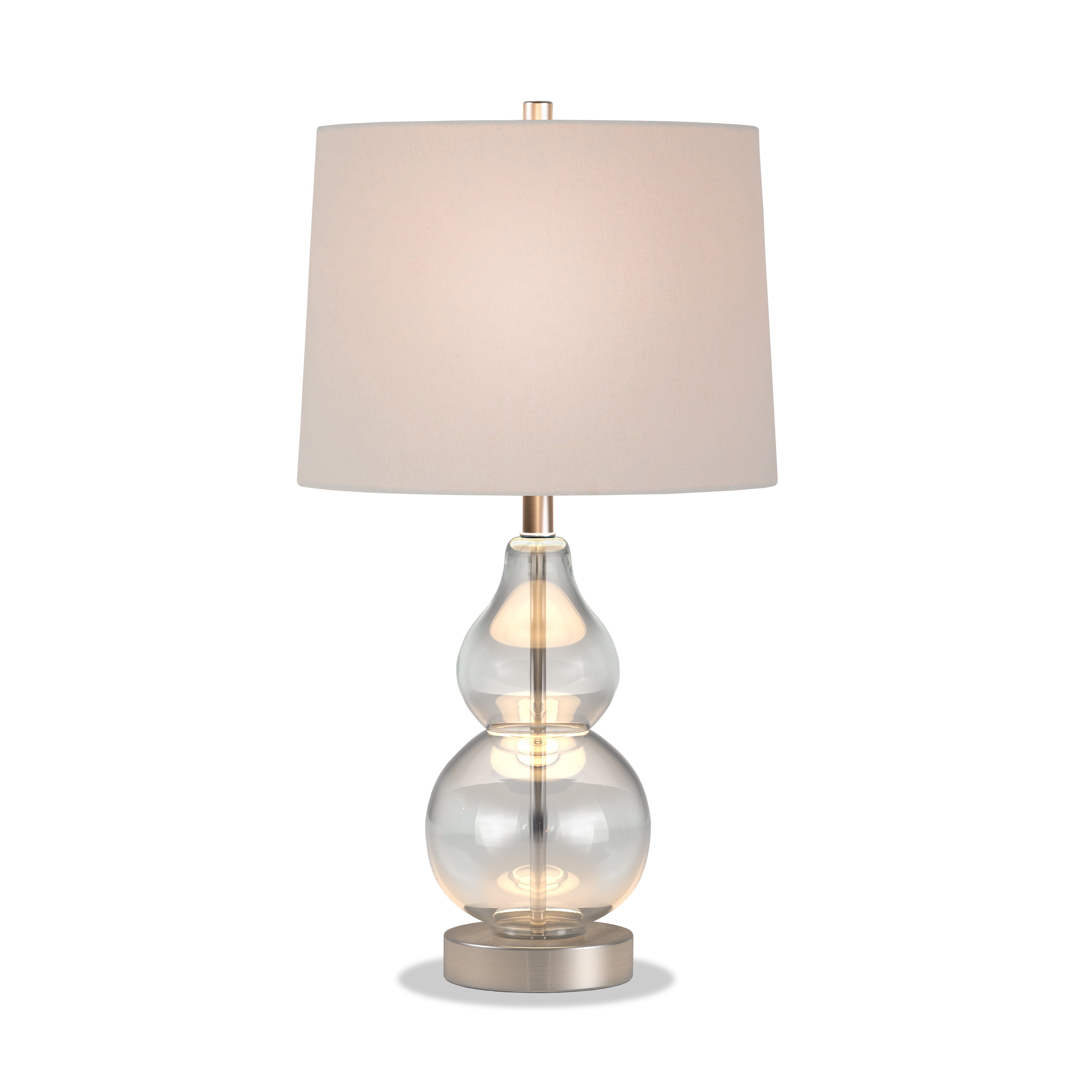 Evelyn Zoe Traditional Metal Petite Table Lamp With Satin Nickel Accents Walmart Com Walmart Com