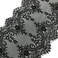BalsaCircle 15x117" Black Premium Lace Table Runner Scalloped Edges ...