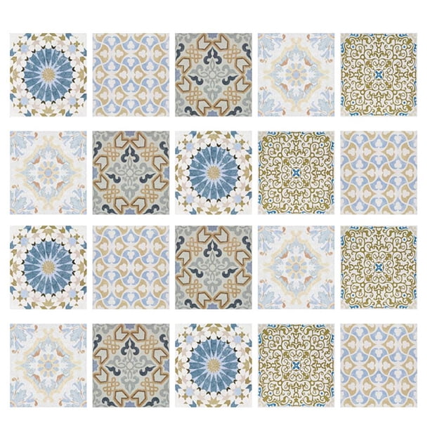 20 pegatinas autoadhesivas de mosaico para azulejos de pared de 150 mm (6 pulgadas)