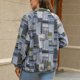 thumbnail image 5 of Chaquetas para mujer Abrigos Abrigos Impresión Costura Botón de color Recreativo Manga larga Abrigo con solapa Tops Odeerbi ODB-5, 5 of 8