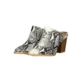 thumbnail image 4 of Women Snakeskin/Leatherette Round Toe Stacked Chunky Mule Heel 18364, 4 of 6