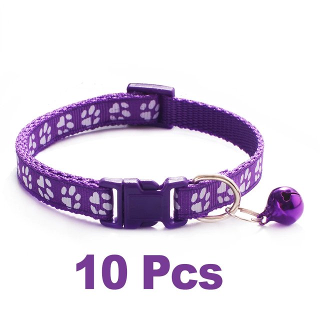 Wholesale With Bell Collars Delicate Safety Casual Nylon Dog Collar Neck Strap Fashion Adjustable Bell Pet Dog Collar New 10Pcs ShopWise Round