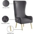 thumbnail image 2 of Meridian Furniture Alexander Grey Velvet Accent Chair, 2 of 7