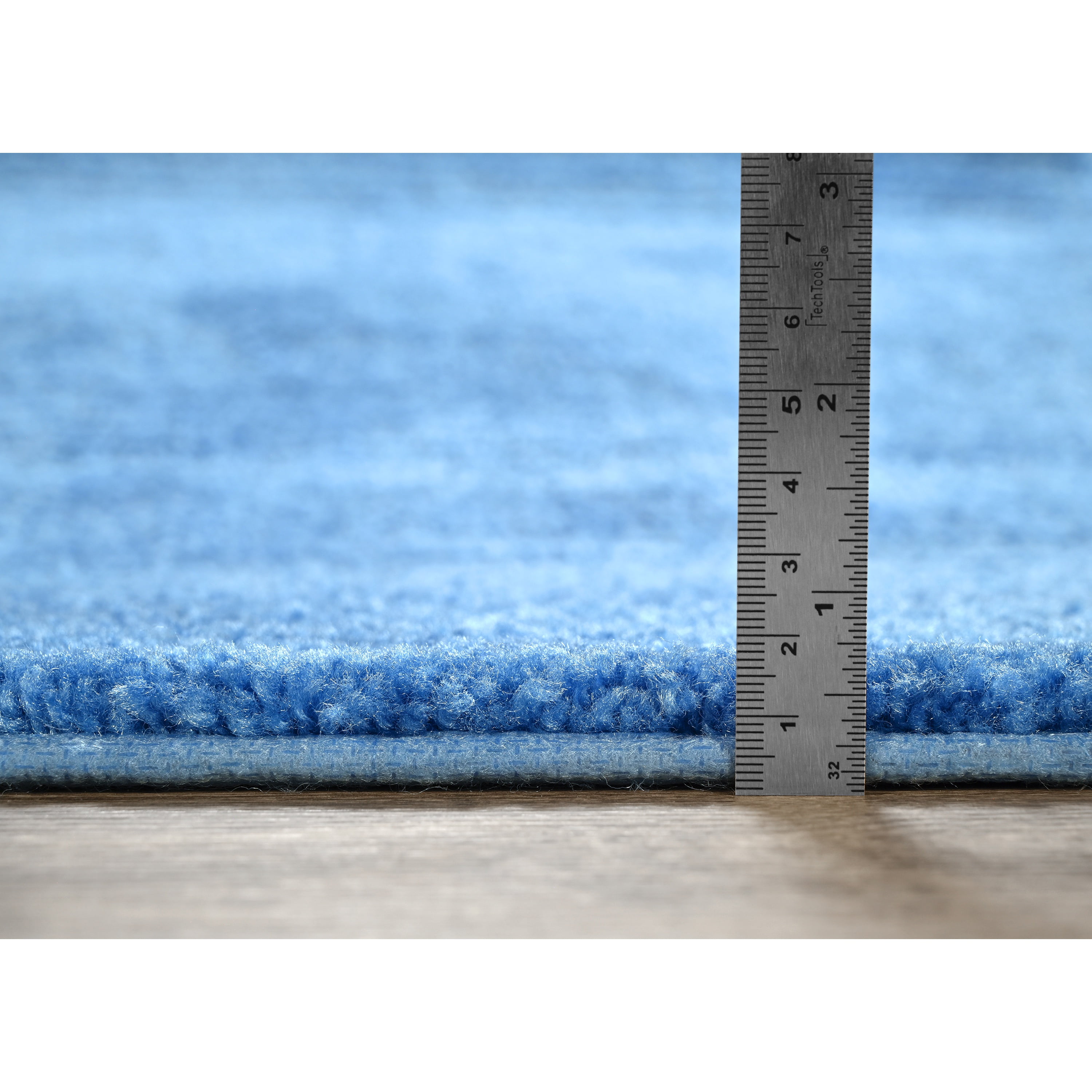 Garland Rug Traditional Washable Bath Rug Set, 3 Piece Set (21"x34" Bath Rug, Contour Rug, & Toilet Lid) Electric Blue