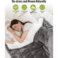 thumbnail image 6 of Sivio Queen Size Weighted Blanket for Adults, Reversible Soft Gray Fleece & White Sherpa Heavy Blanket for Bed Couch Sofa, All Season Use, 15 lbs 60"x80", 6 of 13