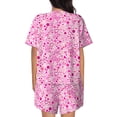 thumbnail image 6 of Fuzoiu Breast Cancer Awareness2 Print Women's Short-Sleeved Pajama Set,Lounge Sleepwear Set,Womens Pajama Sets 2 Piece,Button-Up Top and Shorts with Pockets-3X-Large, 6 of 7