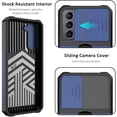 thumbnail image 3 of for Samsung S21 Case with Sliding Camera Cover Heavy Duty Protective Galaxy S21 Case with Card Holder Magnetic Kickstand Case for Samsung S21 5G 6.2 inch(Blue), 3 of 13